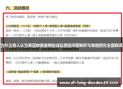 为什么有人认为英冠联赛是假的背后原因深度解析与真相探究全面解读